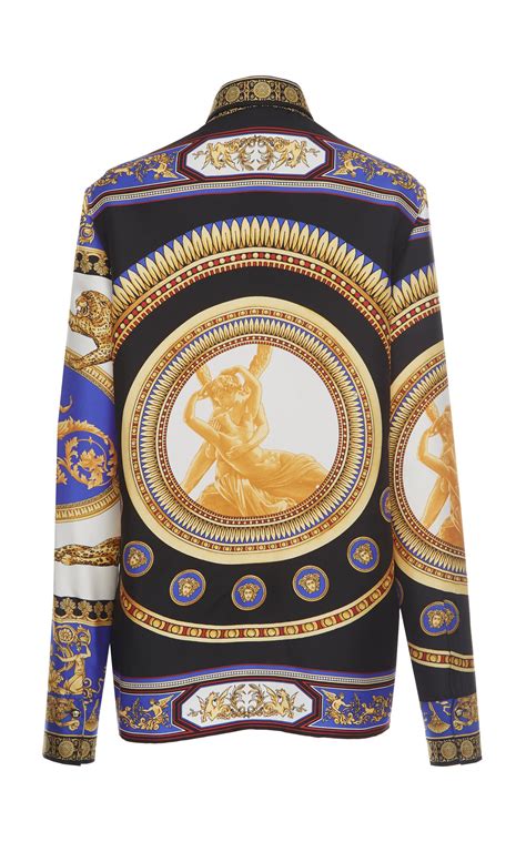 versace long sleeve t shirt silk|versace silk shirt sale.